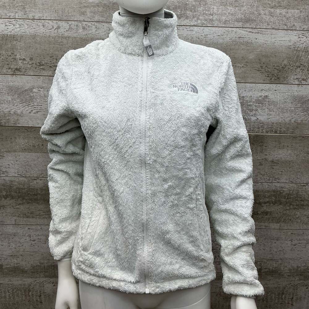 The North Face Women's White Fuzzy Sherpa Fleece Full Zip Jacket XS